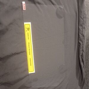 Clear Acrylic Shield with Yellow Warning Strip